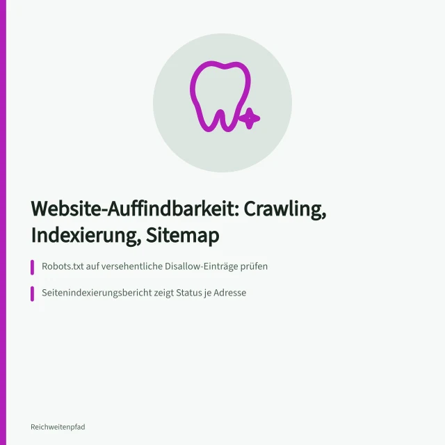 Karte zu Crawling, Indexierung und Sitemap für bessere Auffindbarkeit. Wie verbessert man die Auffindbarkeit einer Website für Suchmaschinen?